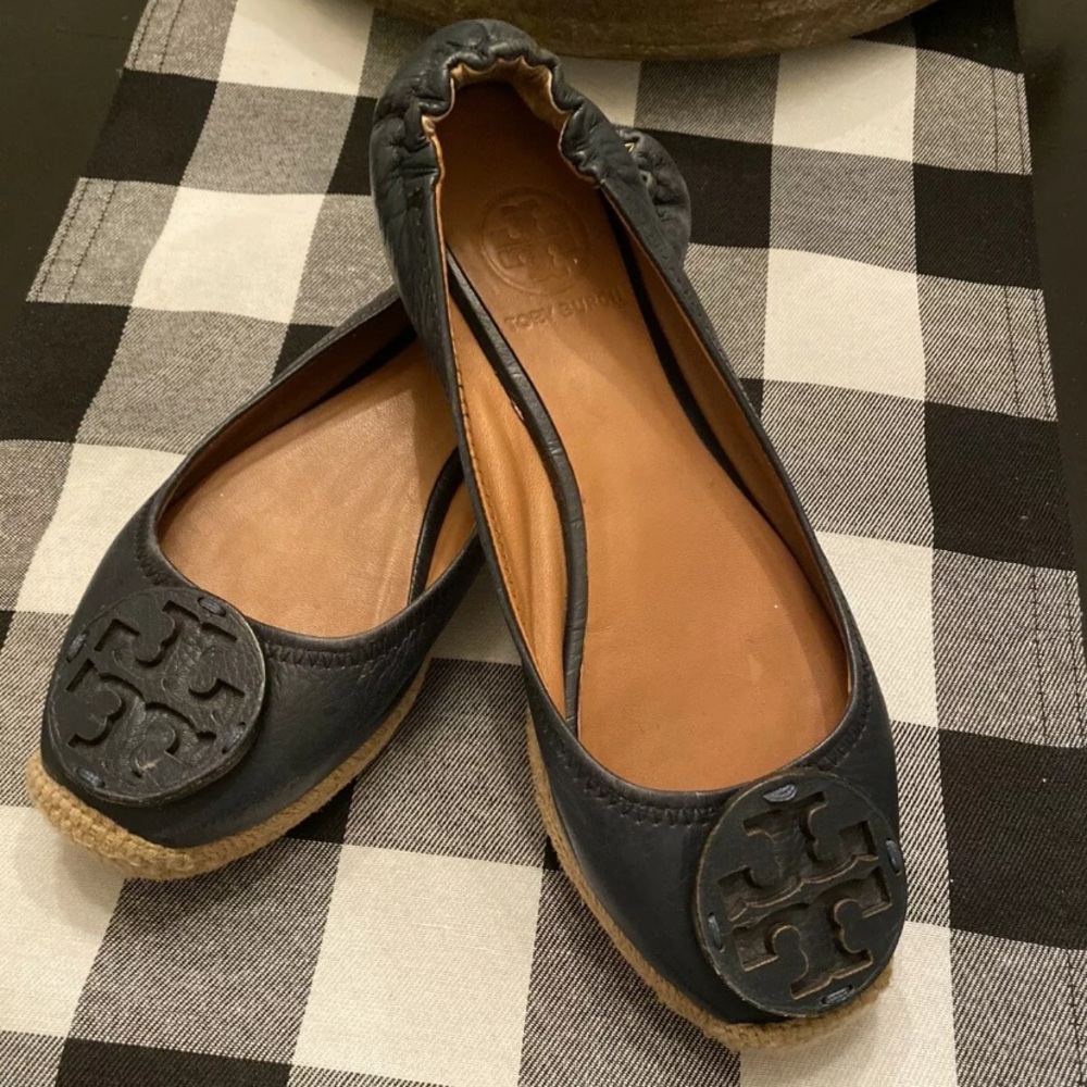 Tory Burch Navy Reva Espadrille 6.5.